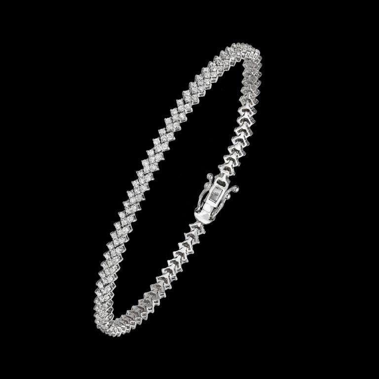 Classic - 3 Row Top Bracelet White