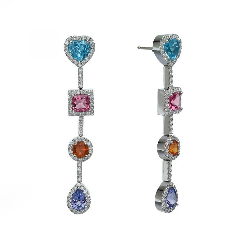 Color - Color Gems & Diamonds Earrings