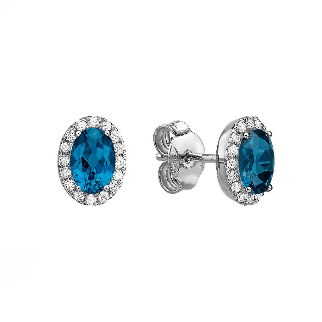Color - London Topaz & Diamonds Earrings