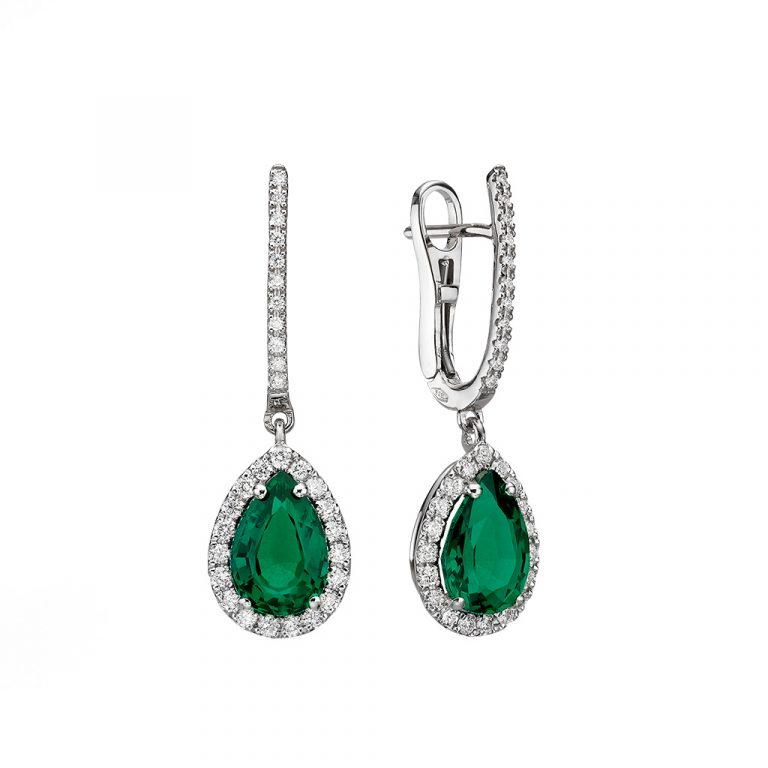 Color - PS CH Emerald & Diamonds Earrings