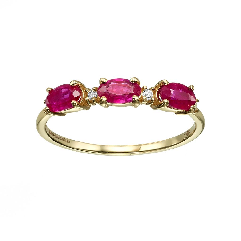 Color - Rubies Ring Yellow Gold