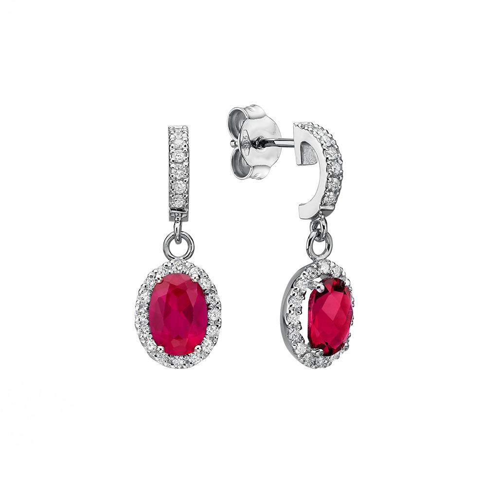 Color - Ruby & Diamonds Earrings