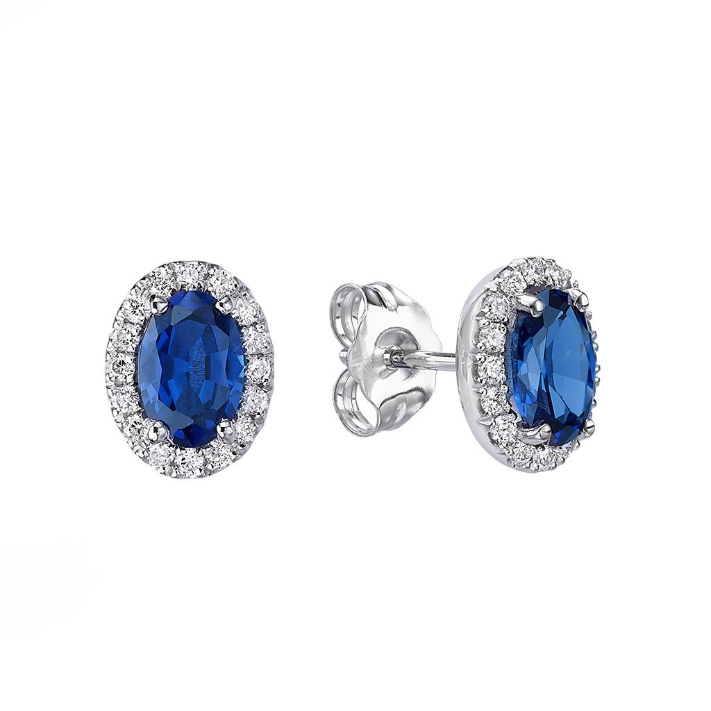 Color - Sapphire & Diamonds Earrings