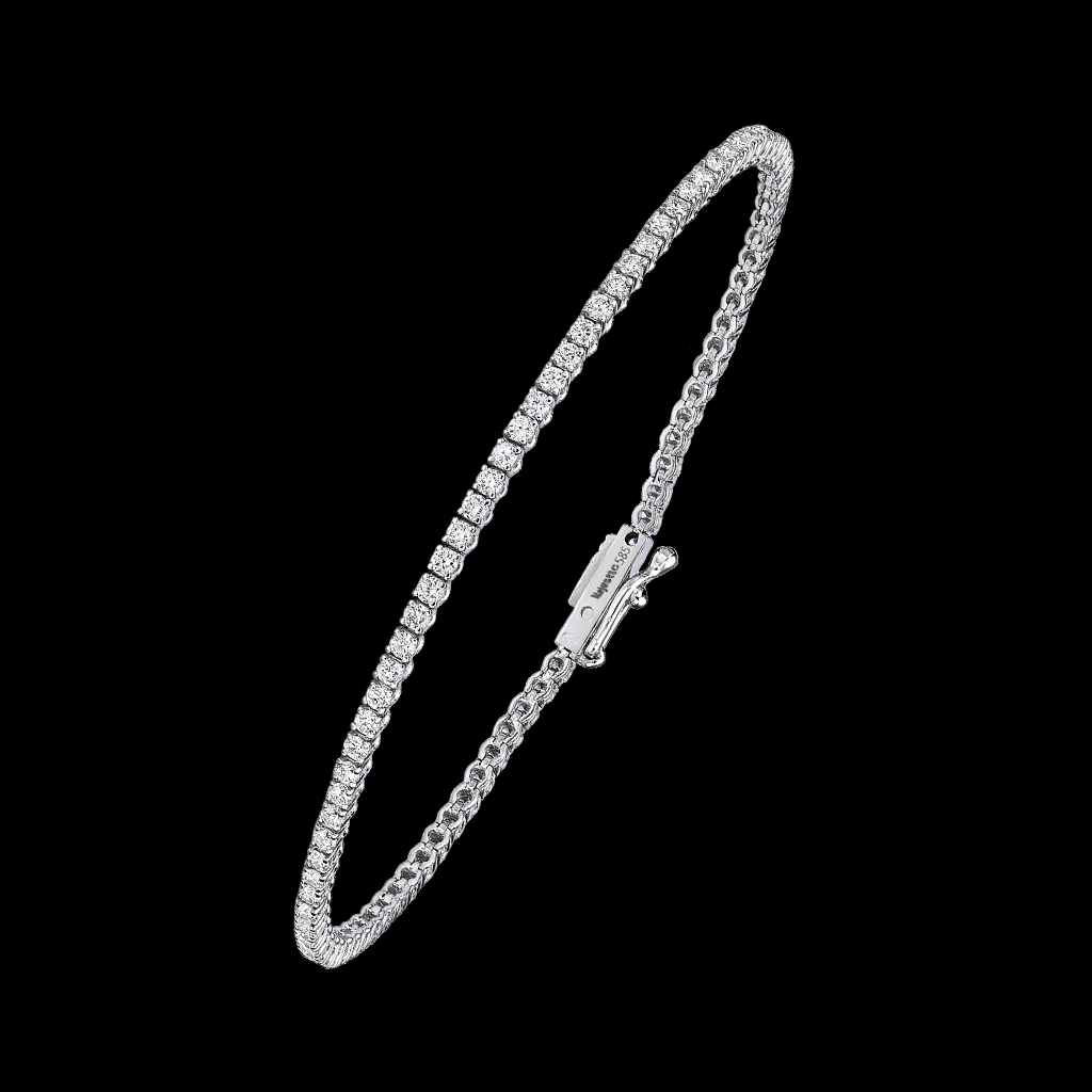 Tennis Bracelete & Hoops - Classic 4 Prong Tennis Bracelet