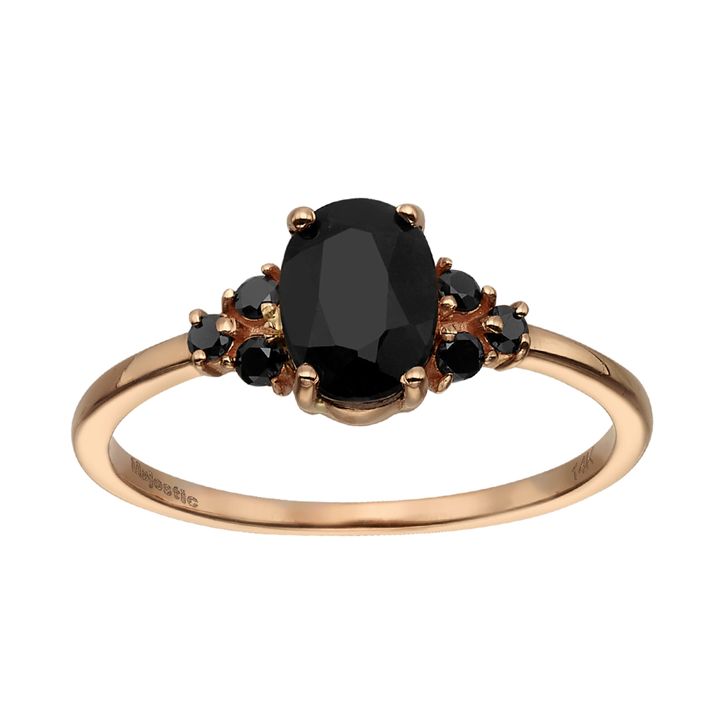 Color - Black Sapphire 7/5 Oval Ring